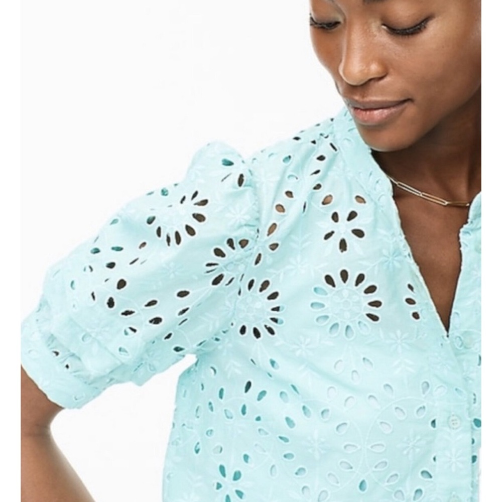 Perfect Condition Jcrew Eyelet Blouse Size Small - image 6